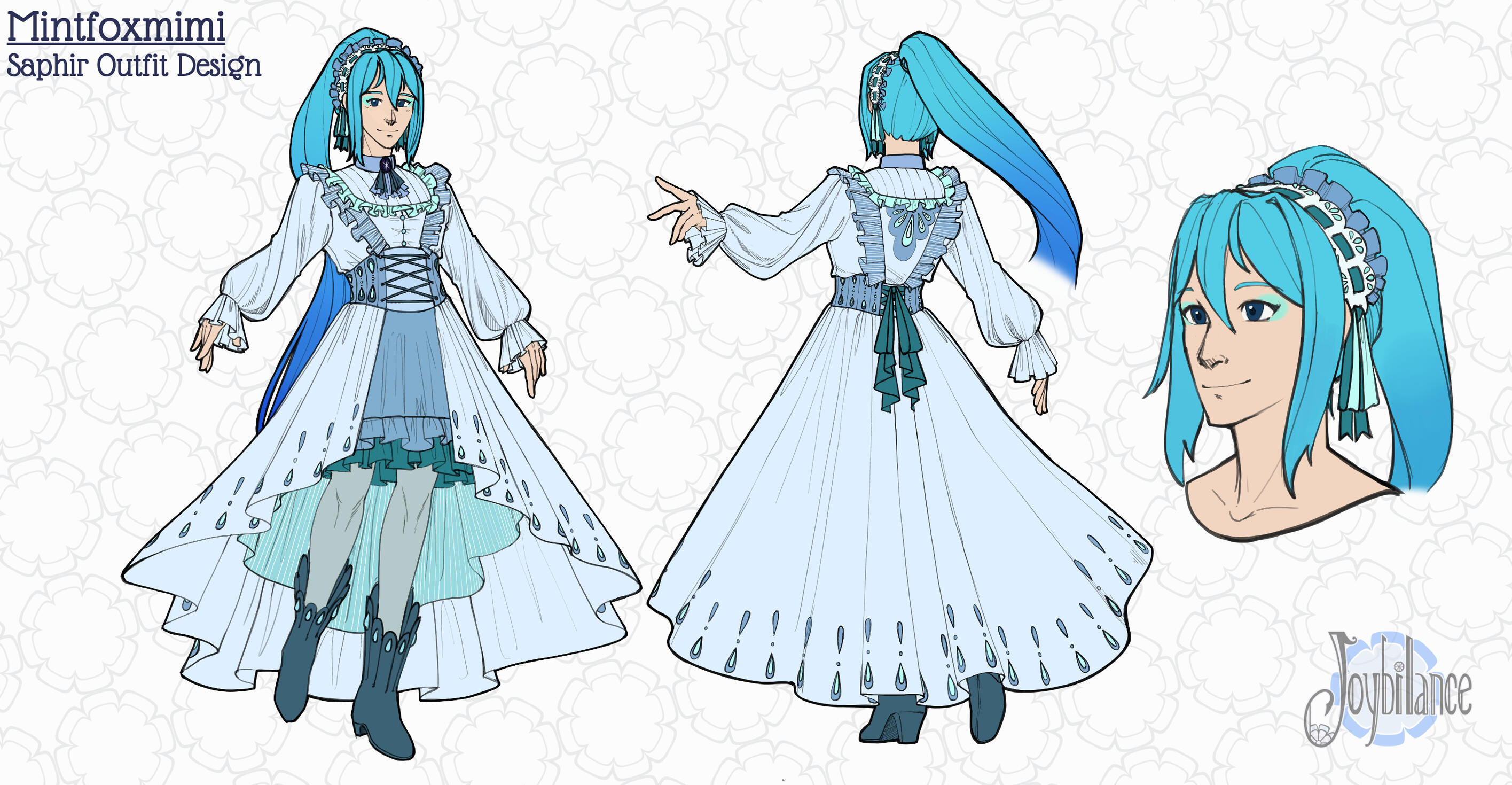 Saphir (owned by Mintfoxmimi), Outfit Design Sheet