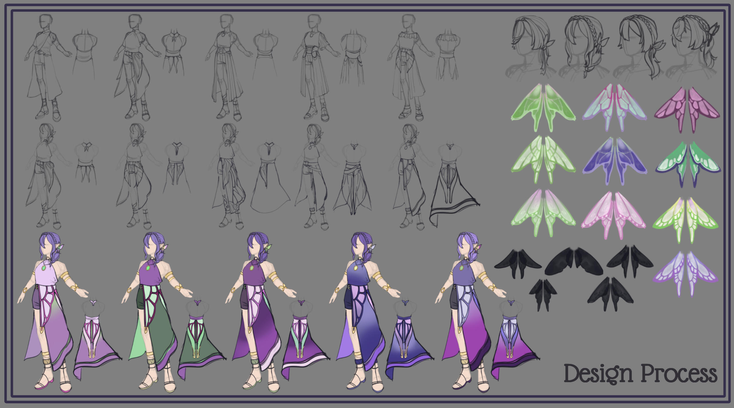 Fae Regalia, Character Design Process