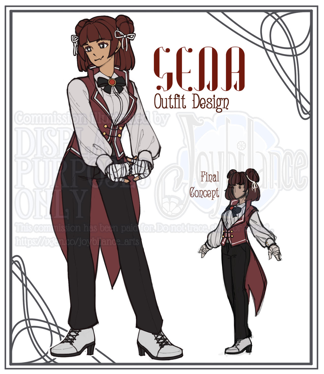 Sena (Owned by Vicky), Outfit Design Sheet
