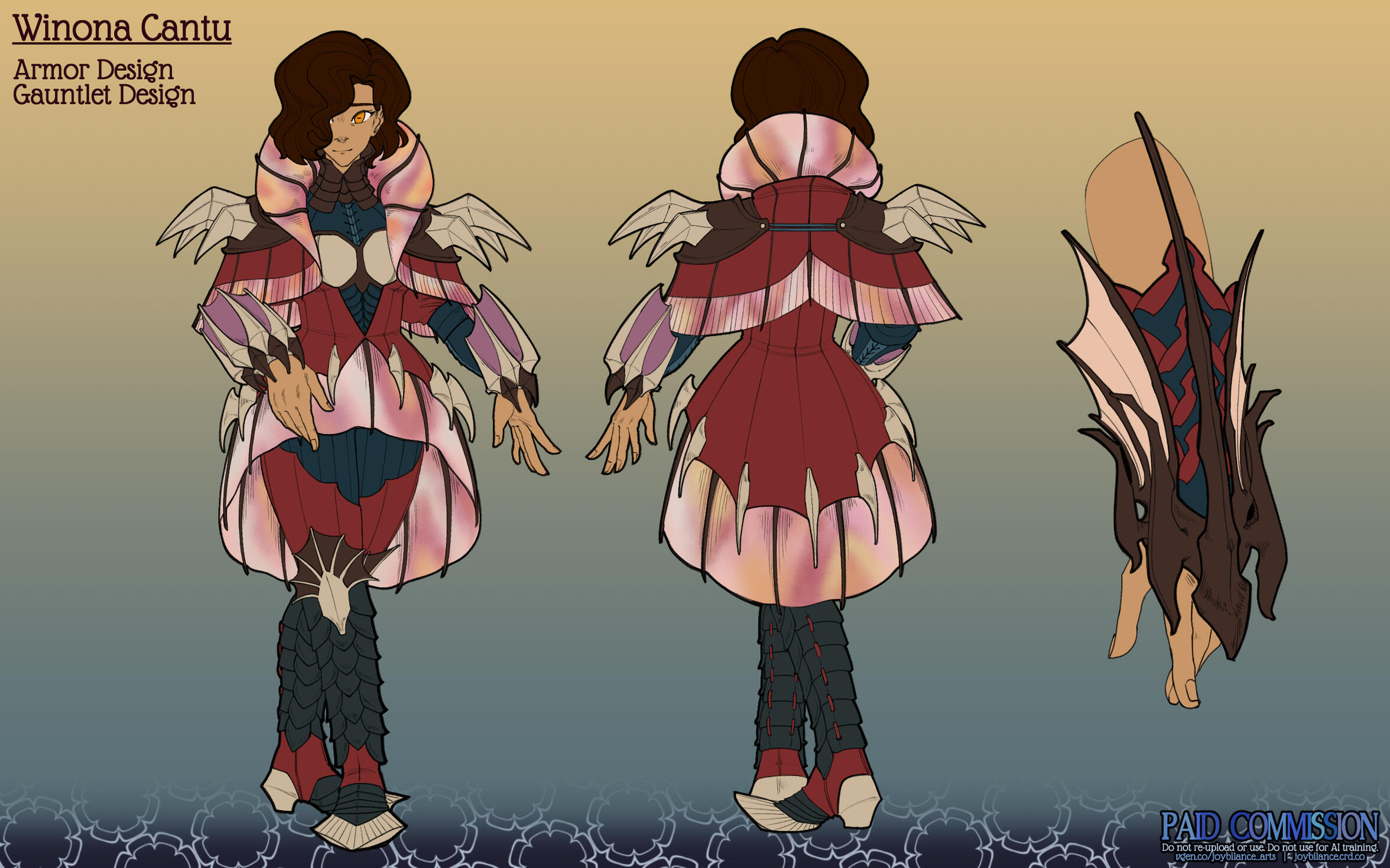 Winona Cantu | Armor + Gauntlet Design